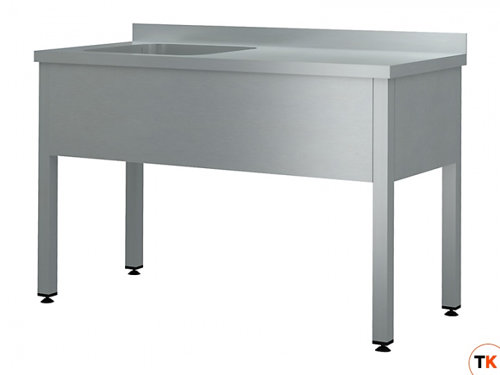 Цельнотянутая моечная ванна Cryspi ВМН Ш 1П (L=1200, S=700, H=850, G=300)