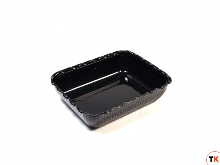 Посуда из пластика EKSI салатник EK-043 (с волнистым краем, черный)