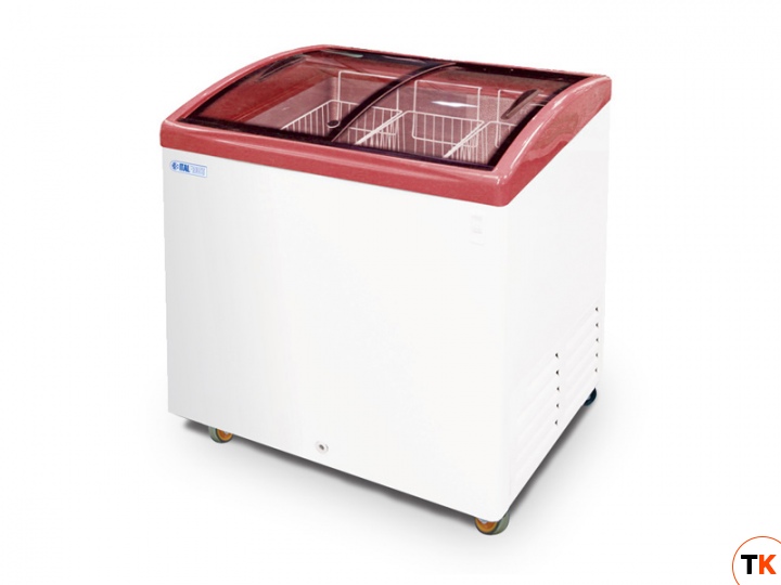 Морозильный ларь с гнутым стеклом Italfrost ЛВН 200 Г (СF 200 C) (красный)