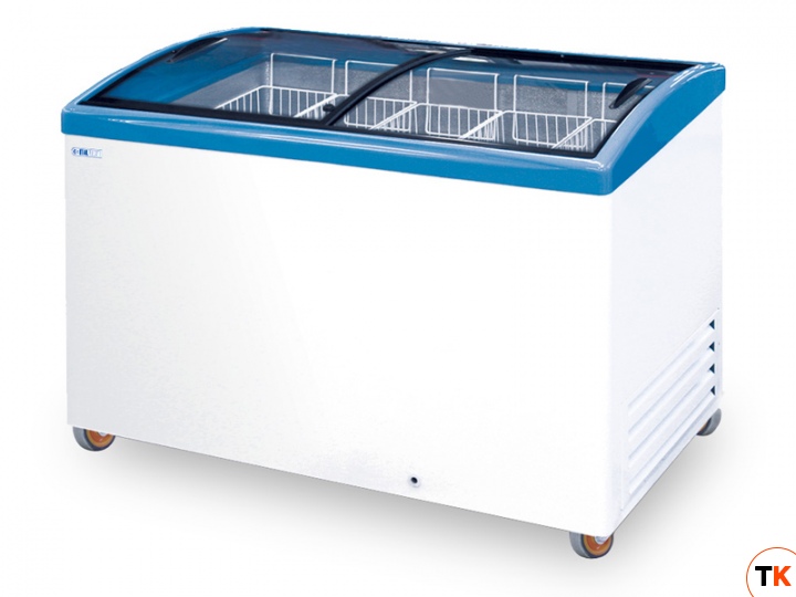 Морозильный ларь с гнутым стеклом Italfrost ЛВН 400 Г (СF 400 C) (синий)