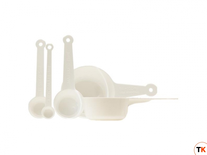 Кухонный инвентарь Linden Мерные ложки (набор 5 шт, пластиковые, белые)