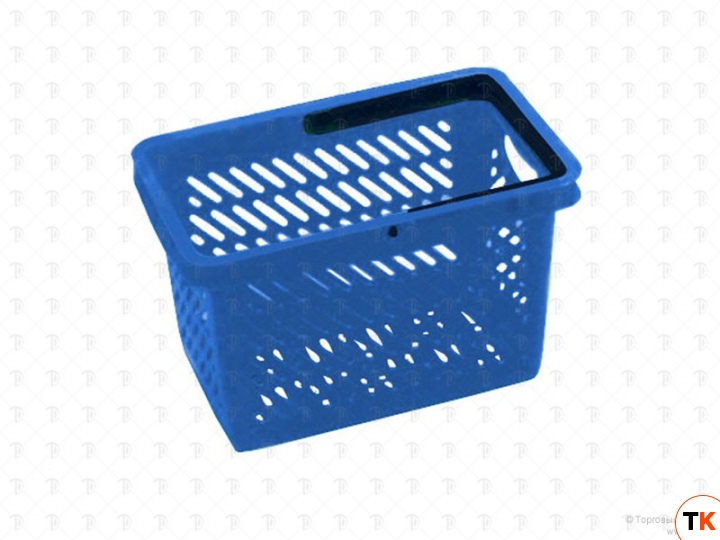 Корзина пластиковая (20л, 1 руч) син. (RAL 5005)
