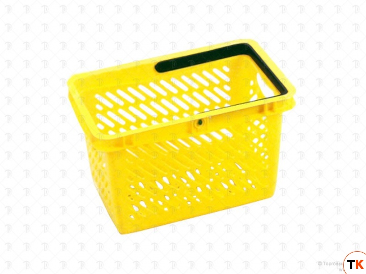 Корзина пластиковые (20л, 1 руч) жел. (RAL 1021)
