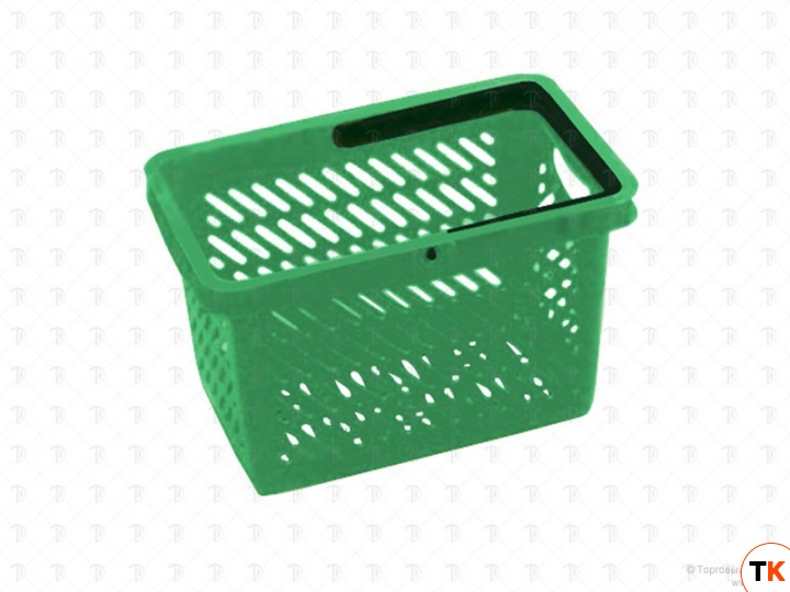 Корзина пластиковые (20л, 1 руч) зел. (RAL 6029)