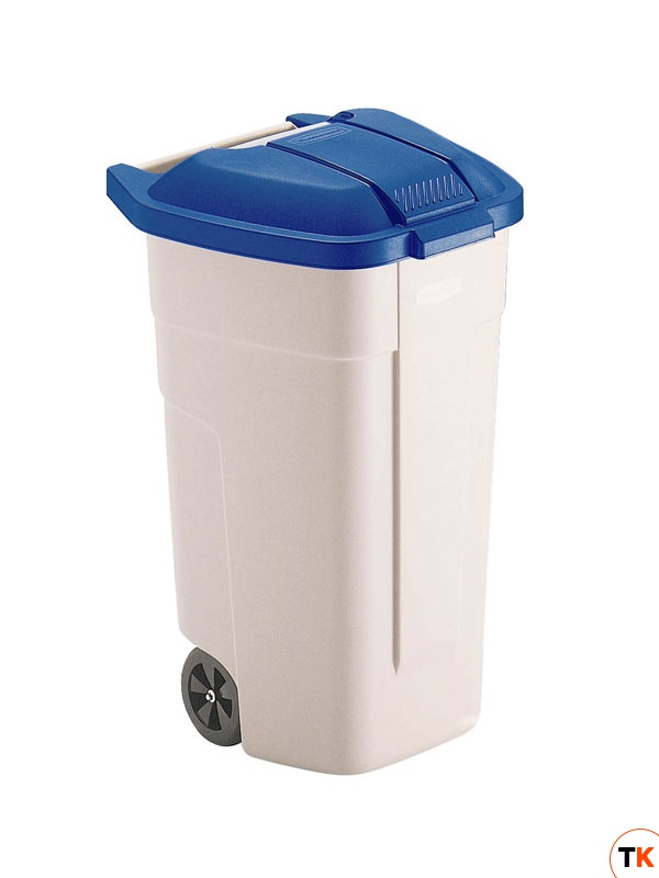 Контейнер для мусора Rubbermaid R002218 (100л) в комплекте с синей крышкой R002223