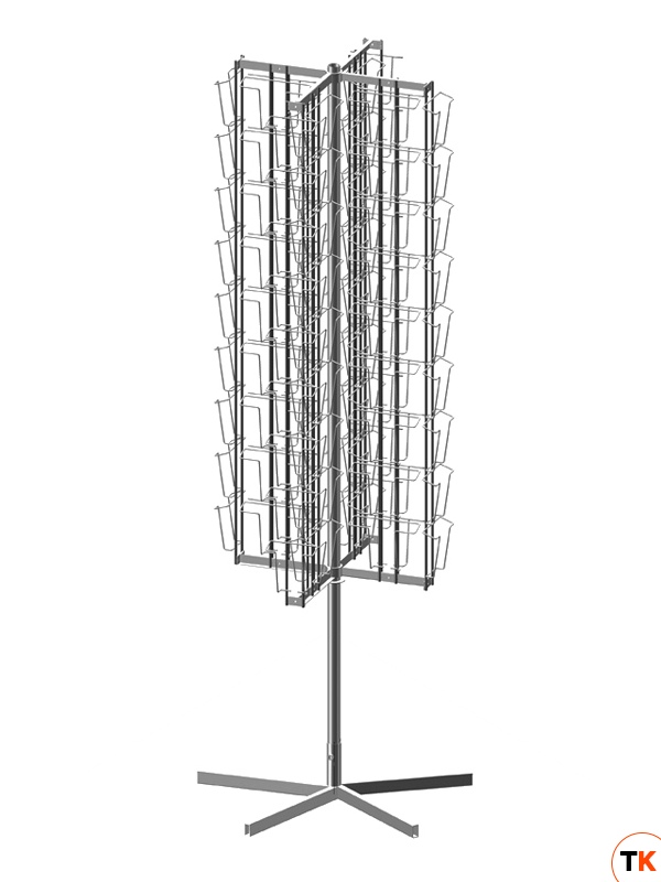 Стойка/стенд/сетка из металлической сетки Гефест буклетница 108 ячеек