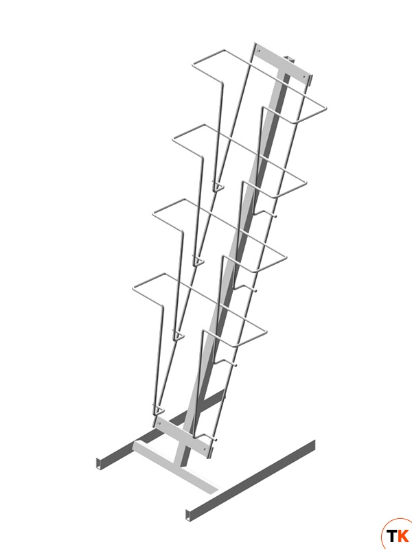 Стойка/стенд/сетка из металлической сетки Гефест Буклетница настольная с дисплеем 4 А4