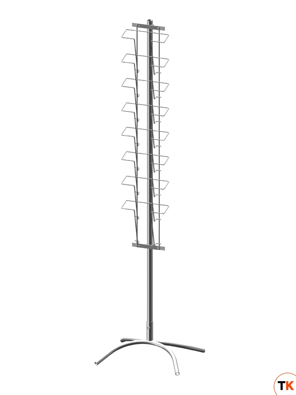 Стойка/стенд/сетка из металлической сетки Гефест Буклетница с дисплеем 8 ячеек А4