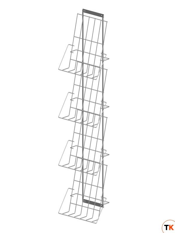 Стойка/стенд/сетка из металлической сетки Гефест Дисплей 4 полки А4