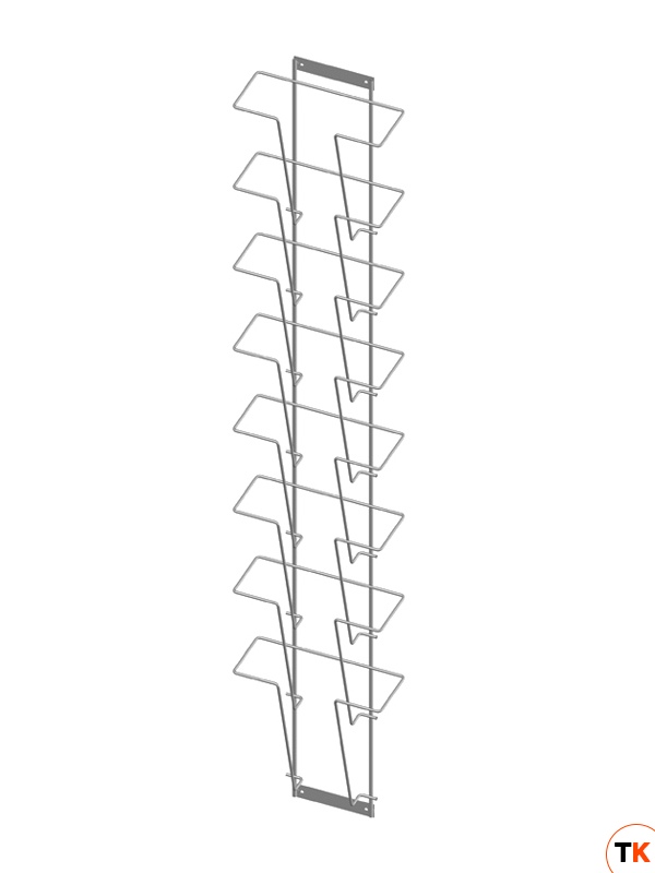 Стойка/стенд/сетка из металлической сетки Гефест Дисплей 8 ячеек А4 вертикальный
