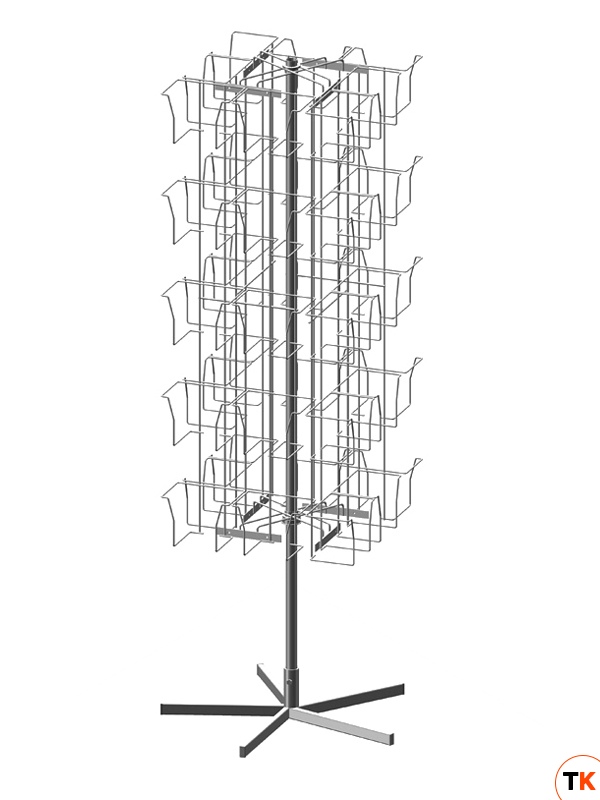Стойка/стенд/сетка из металлической сетки Гефест Стойка вращающаяся 40 ячеек для колготок
