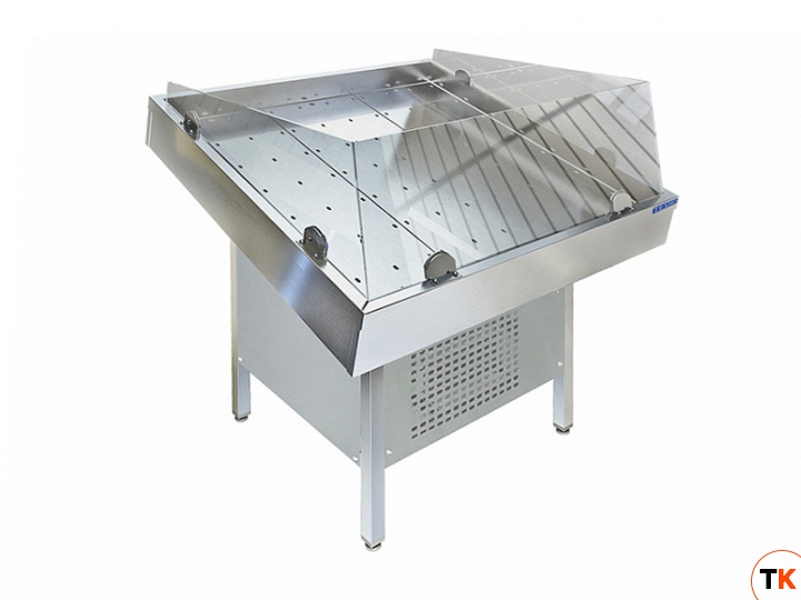 Охлаждаемый стол с холодильным агрегатом СП, СП-612/1102А (1100х1100, для рыбы со стеклом)