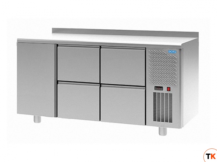 Стол холодильный EQTA, ТМ3GN-022-G (Smart, среднетемпературный, 1 дверь, 4 ящика)