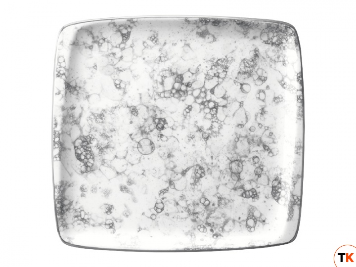 Столовая посуда из фарфора Bonna Rocks Black тарелка квадратная RBL MOV 34 KR (27x25 см)
