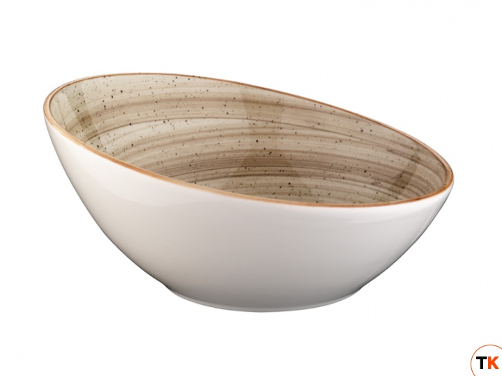 Столовая посуда из фарфора Bonna TERRAIN AURA салатник скошенный ATR VNT 16 KS (16 см, серый)