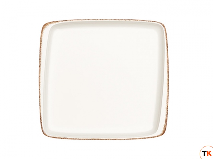 Столовая посуда из фарфора Bonna тарелка квадратная Retro E100MOV28KR (22х20 см)
