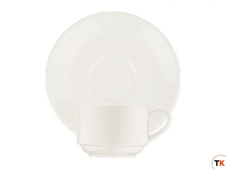 Столовая посуда из фарфора Bonna чашка кофейная с блюдцем Gourmet GRM 02 CFT (180 мл)