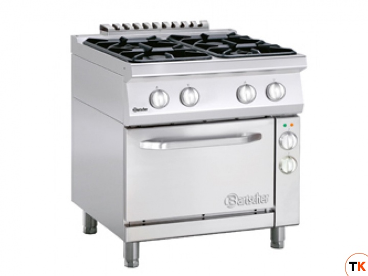 Плита BARTSCHER 4 конфорки 2852241W газовая с электрическим духовым шкафом