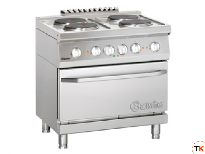 Плита BARTSCHER 4 конфорки 286234W электрическая с электрическим духовым шкафом 2/1 GN
