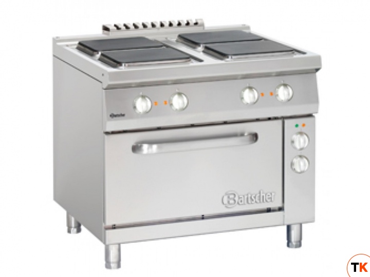 Плита BARTSCHER электрическая, 4 конфорки, с электрическим духовым шкафом, конвекция, 1/1 GN 286326