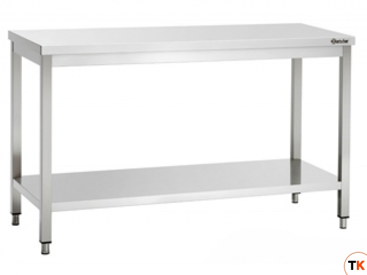 Стол BARTSCHER рабочий 307127 без борта, со средней полкой