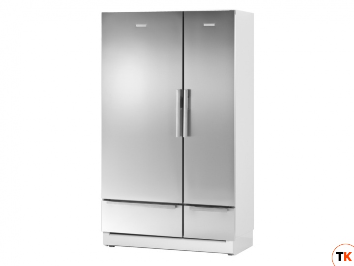Шкаф холодильный 120 CF белый, дверь из нерж. стали
