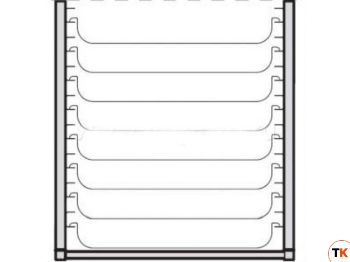 Направляющие Lainox NPT064, 8*600*400