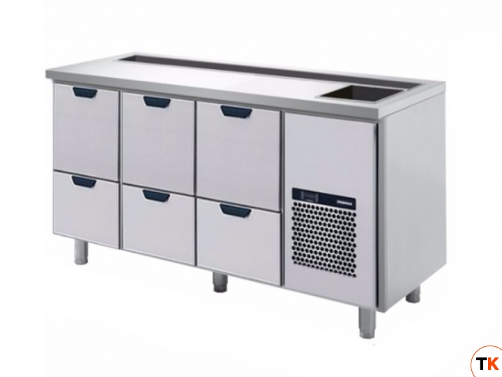 Стол Skycold холодильного с ванной для льда/напитков B2S-2-2-2-C