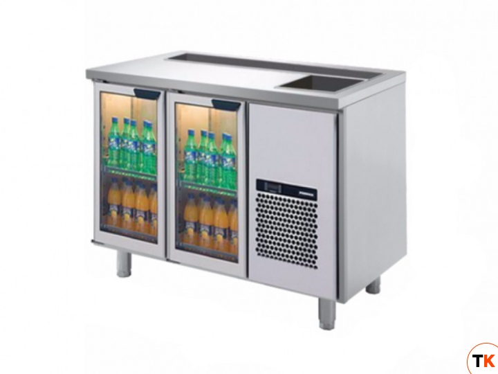 Стол Skycold холодильного с ванной для льда/напитков B2S-G4-G4-C, h=850