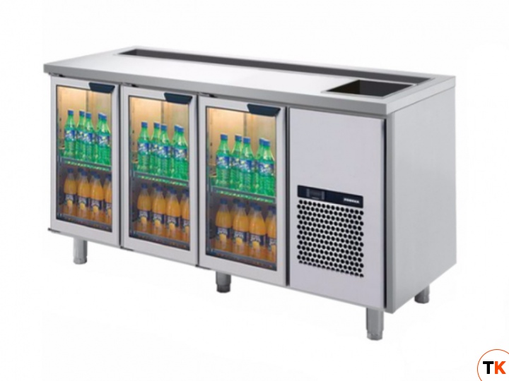 Стол Skycold холодильного с ванной для льда/напитков B2S-G4-G4-G4-C