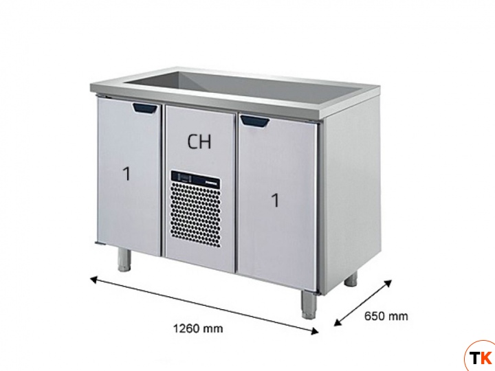 Стол Skycold холодильного с ванной для пищевых продуктов GNS-1-CH-1, h 850 мм, борт