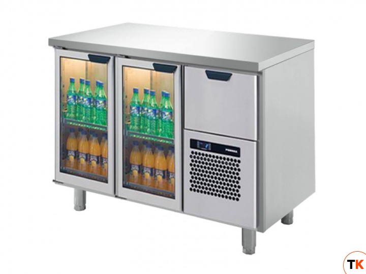 Стол SKYCOLD холодильный D-G4-G4-CDE, стеклянные двери, h=850 мм