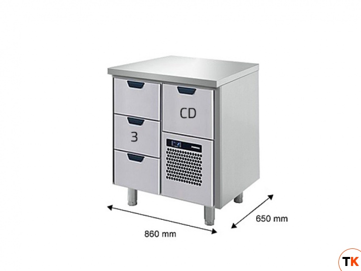 Стол Skycold холодильный GNH-3-CD, h 850 мм, борт