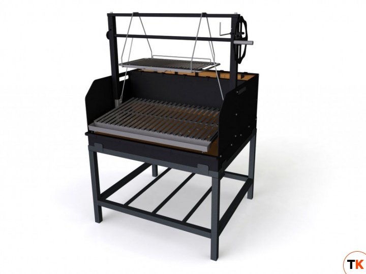 Мангал ВЕСТА открытый ARGENTINA, подставка, блок искрогасителя, решетка для отдыха