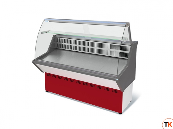 Витрина холодильная ВХС-1,0 Нова (с гнутым стеклом, нержавейка)