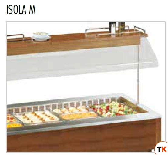 СТОЛ ШВЕД.ОХЛАЖД.ОСТРОВ. ISOLA 6 M НЕОКР. ДЕРЕВО - Tecfrigo - 136466