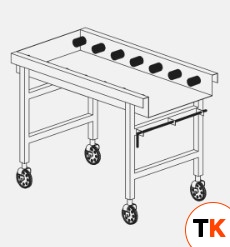 СТОЛ Д/ЧИСТ.ПОСУДЫ DIHR LC 96/2A РОЛИКОВЫЙ - Dihr - 181456