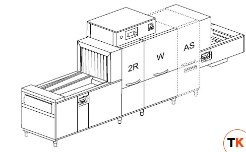 МАШИНА ПОСУДОМОЕЧНАЯ DIHR QX 246 AS6+DDE+DRF69+HRF10/2 ЧАСТИ - Dihr - 187562