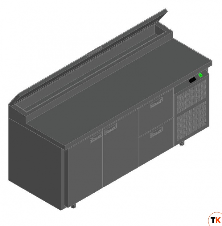 СТОЛ ДЛЯ ПИЦЦЫ HICOLD PZ2-112/GN (1/6H) - Hicold - 209486