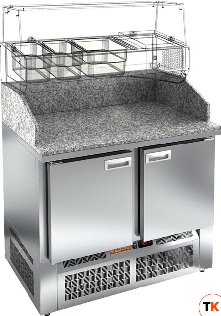 СТОЛ ДЛЯ ПИЦЦЫ HICOLD PZE3-11SN КАМЕНЬ - Hicold - 204457
