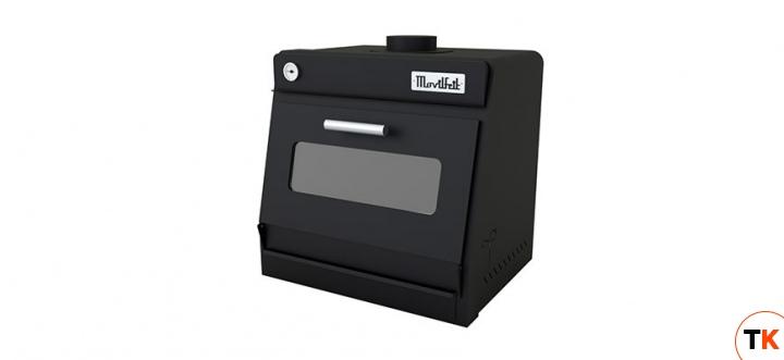 ПЕЧЬ УГОЛЬНАЯ MOVILFRIT BR-45 BLACK С РЕГУЛЯТОРОМ ПОТОКА ВОЗДУХА - MOVILFRIT - 179081