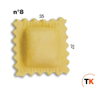 ШТАМП Д/РАВИОЛИ ДЛЯ НАСАДКИ LA MONFERRINA MULTIPASTA КВАДРАТ 35Х37 ММ 8 - LA MONFERRINA. - 206873