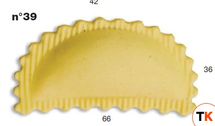 ШТАМП Д/РАВИОЛИ ДЛЯ НАСАДКИ LA MONFERRINA MULTIPASTA ПОЛУМЕСЯЦ 66Х36 ММ 39 - LA MONFERRINA. - 206877