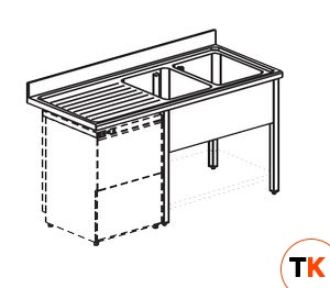 ВАННА МОЕЧНАЯ APACH CHEF LINE L2S156-44LWD - Apach Chef Line - 194985