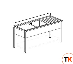 ВАННА МОЕЧНАЯ APACH CHEF LINE L2S156-54RWSH - Apach Chef Line - 194949