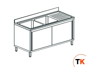 ВАННА МОЕЧНАЯ APACH CHEF LINE L2S166-54RWSD - Apach Chef Line - 195164