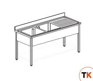 ВАННА МОЕЧНАЯ APACH CHEF LINE L2S167-55RWSH - Apach Chef Line - 195039