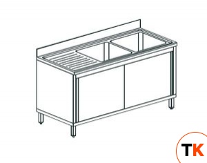 ВАННА МОЕЧНАЯ APACH CHEF LINE L2S186-54LWSD - Apach Chef Line - 195168