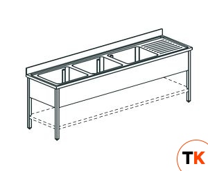 ВАННА МОЕЧНАЯ APACH CHEF LINE L3S187-55RWSH - Apach Chef Line - 195081