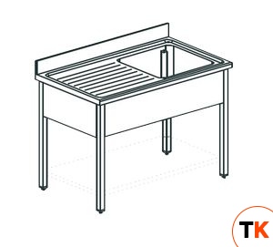 ВАННА МОЕЧНАЯ APACH CHEF LINE LS116-54LW - Apach Chef Line - 194926